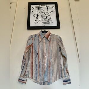 Unique Vintage Button Up Western Shirt
